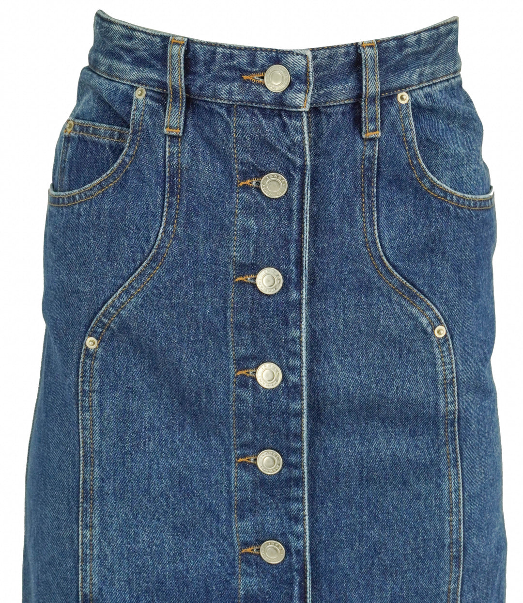 Isabel Marant Vandy Denim Midi Skirt in Blue - Discounts on Isabel Marant at UAL