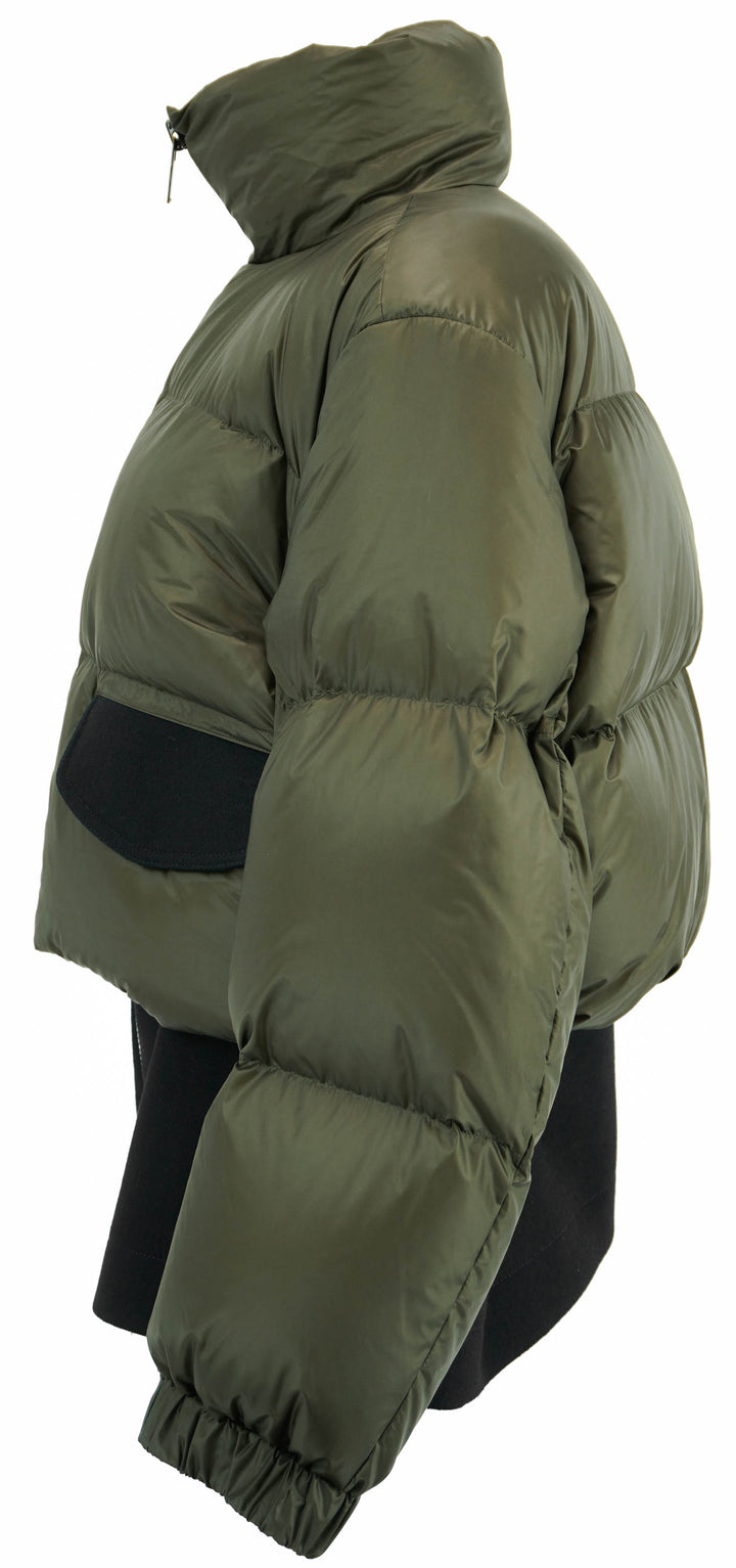 Sacai Puffer Jacket in Deep Olive