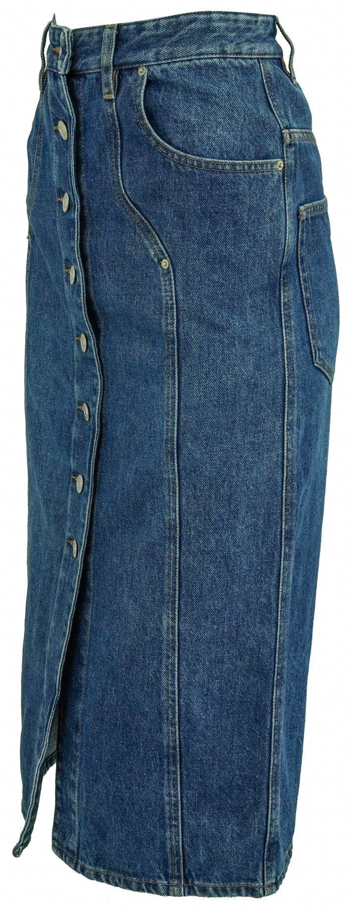 Isabel Marant Vandy Denim Midi Skirt in Blue - Discounts on Isabel Marant at UAL
