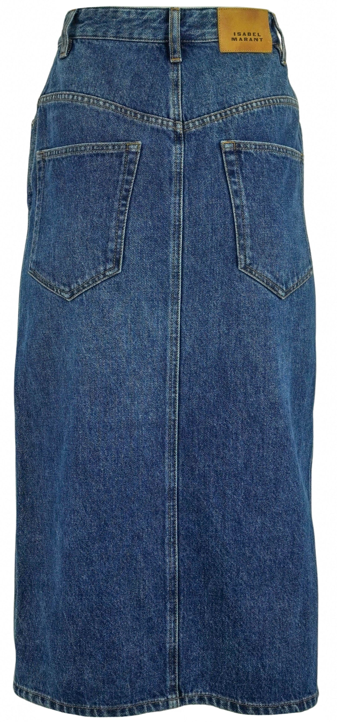 Isabel Marant Vandy Denim Midi Skirt in Blue - Discounts on Isabel Marant at UAL