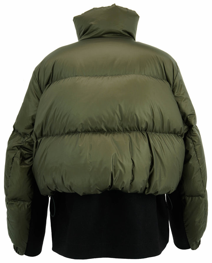 Sacai Puffer Jacket in Deep Olive