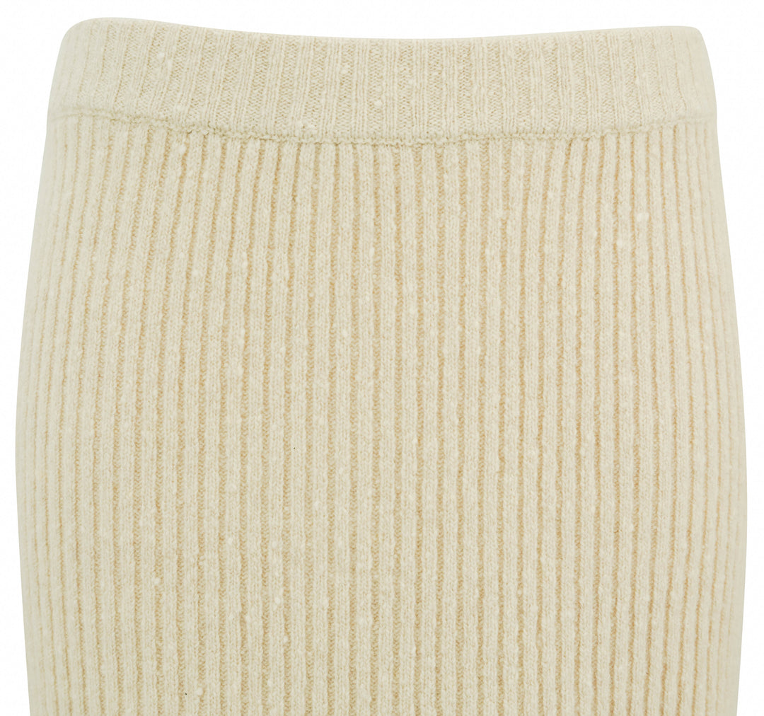 Co Ribbed Skirt in Oatmeal - Discounts on Co at UAL
