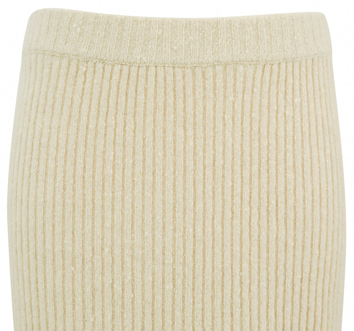 Co Ribbed Skirt in Oatmeal - Discounts on Co at UAL