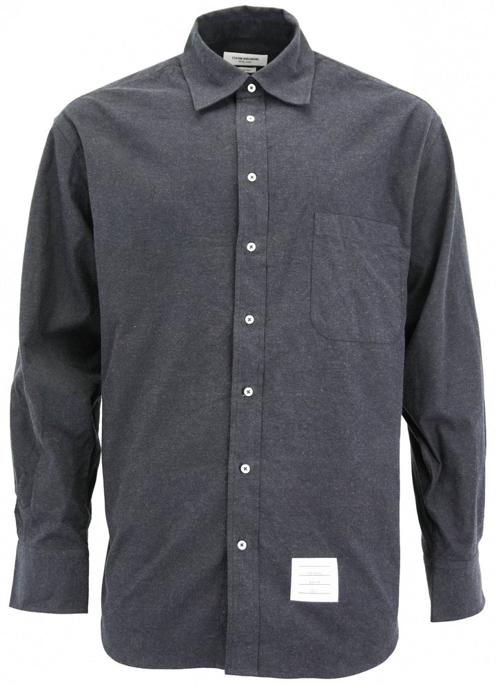 Thom Browne. Oversized Cotton Flannel in Navy - Discounts on Thom Browne. at UAL