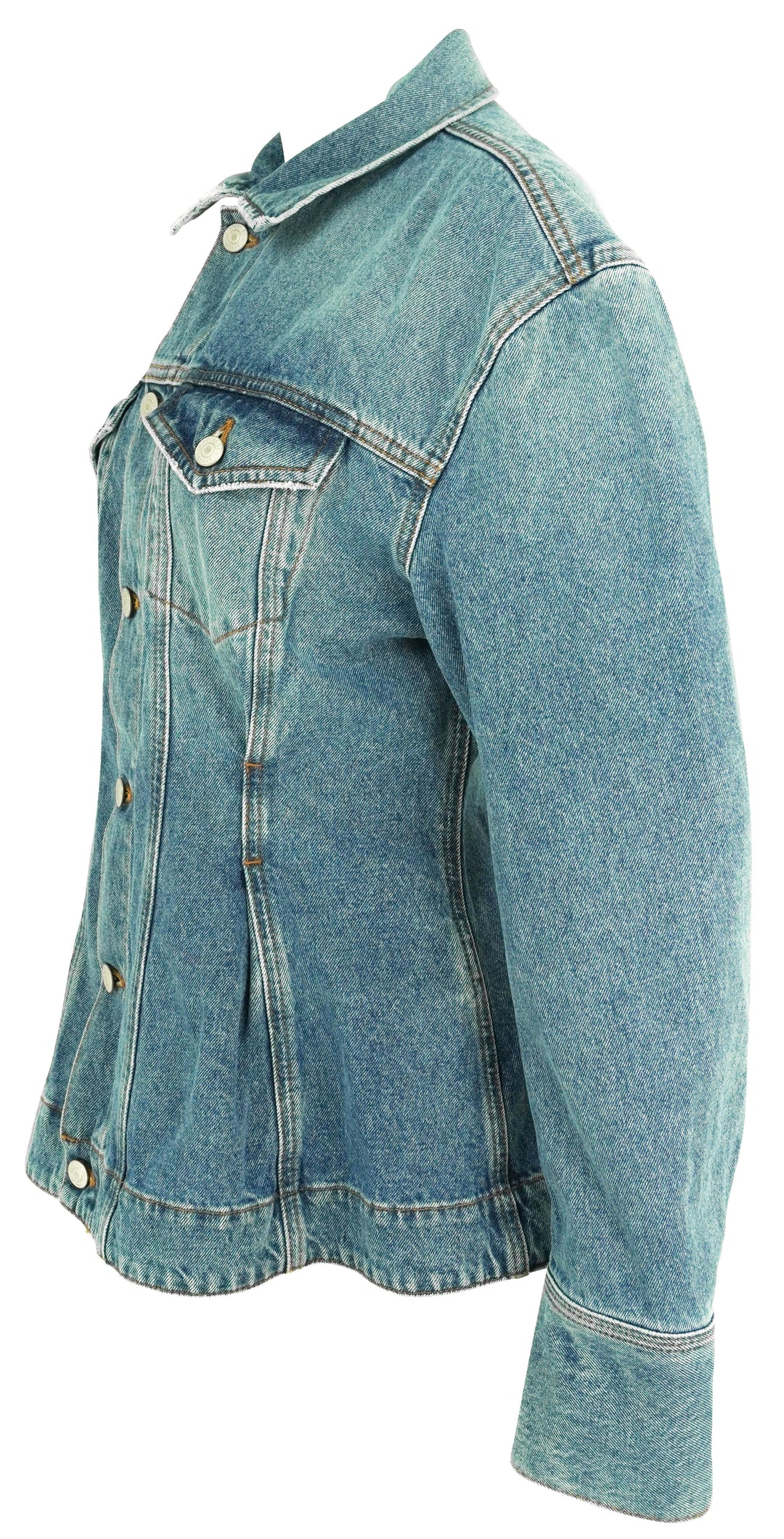 Dagmar Fitted Denim Jacket in Light Blue Wash - Discounts on Dagmar at UAL