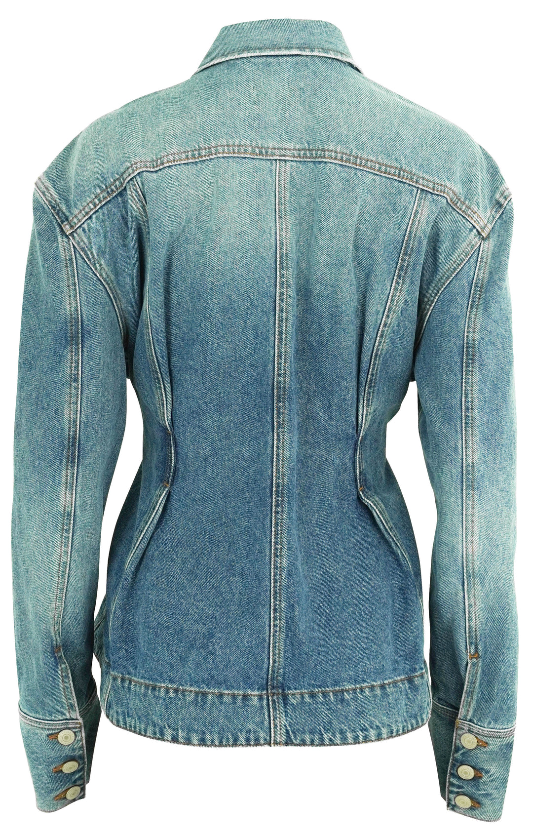 Dagmar Fitted Denim Jacket in Light Blue Wash - Discounts on Dagmar at UAL
