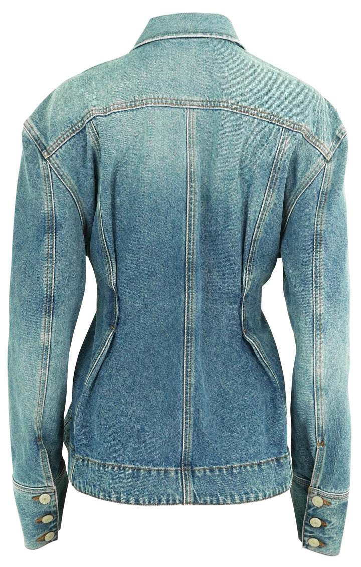Dagmar Fitted Denim Jacket in Light Blue Wash - Discounts on Dagmar at UAL