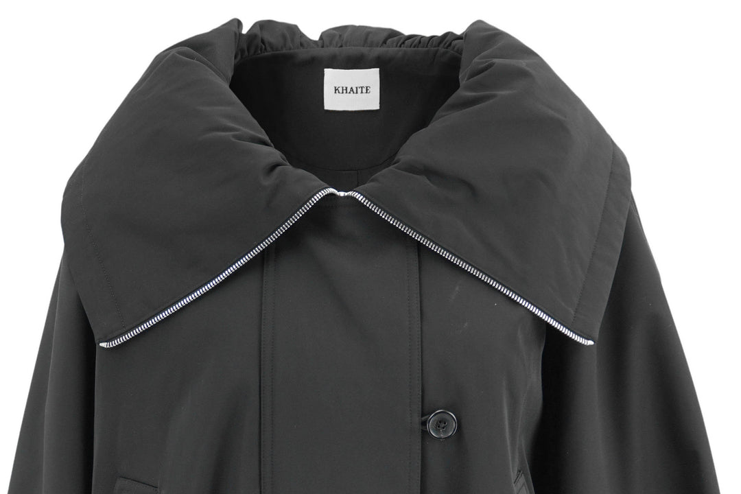 Khaite Relaxed Fit Bomber Jacket in Black