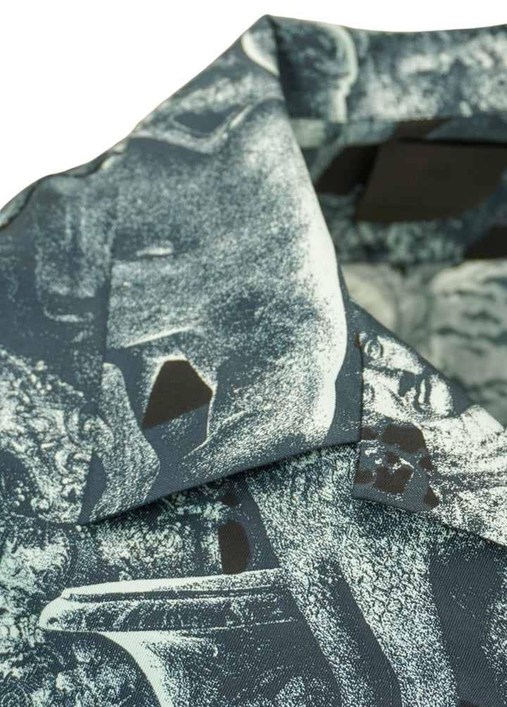 Givenchy New Bowling Shirt in Black and Navy - Discounts on Givenchy at UAL