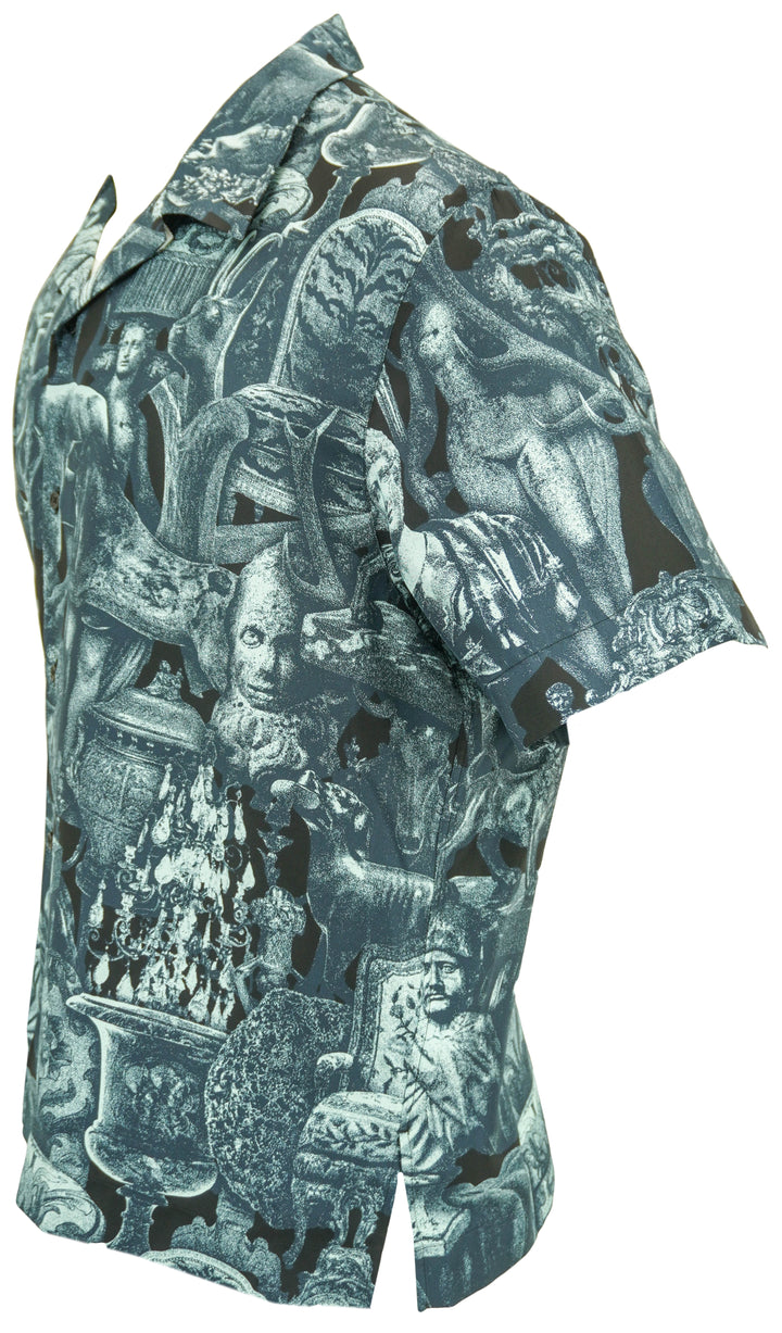 Givenchy New Bowling Shirt in Black and Navy - Discounts on Givenchy at UAL