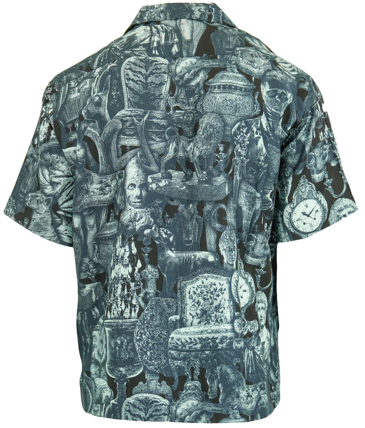 Givenchy New Bowling Shirt in Black and Navy - Discounts on Givenchy at UAL