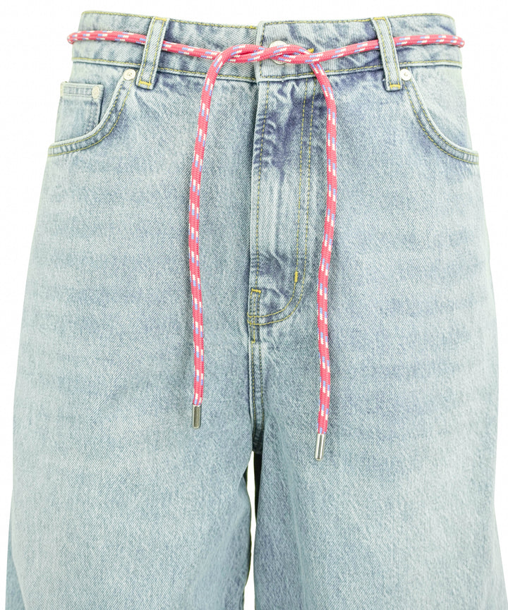 Moschino Jeans Oversized Denim Trousers in Light Wash - Discounts on Moschino Jeans at UAL