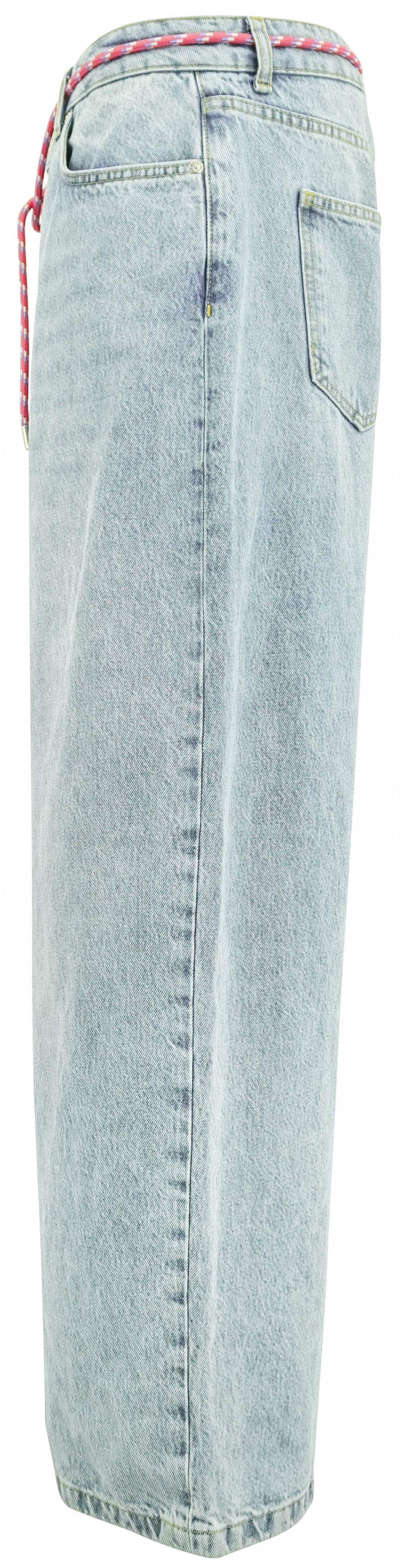 Moschino Jeans Oversized Denim Trousers in Light Wash - Discounts on Moschino Jeans at UAL