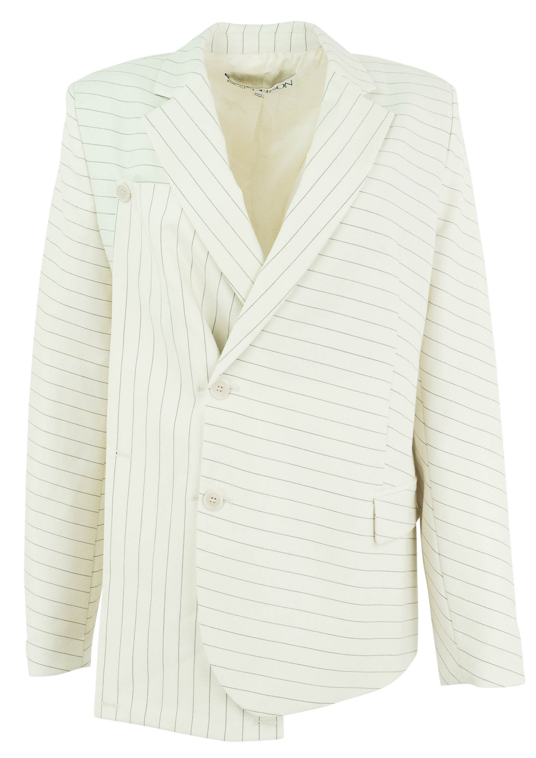 JW Anderson Striped Drill Blazer Cream and Navy - Discounts on JW Anderson at UAL