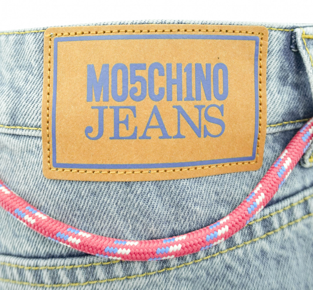 Moschino Jeans Oversized Denim Trousers in Light Wash - Discounts on Moschino Jeans at UAL