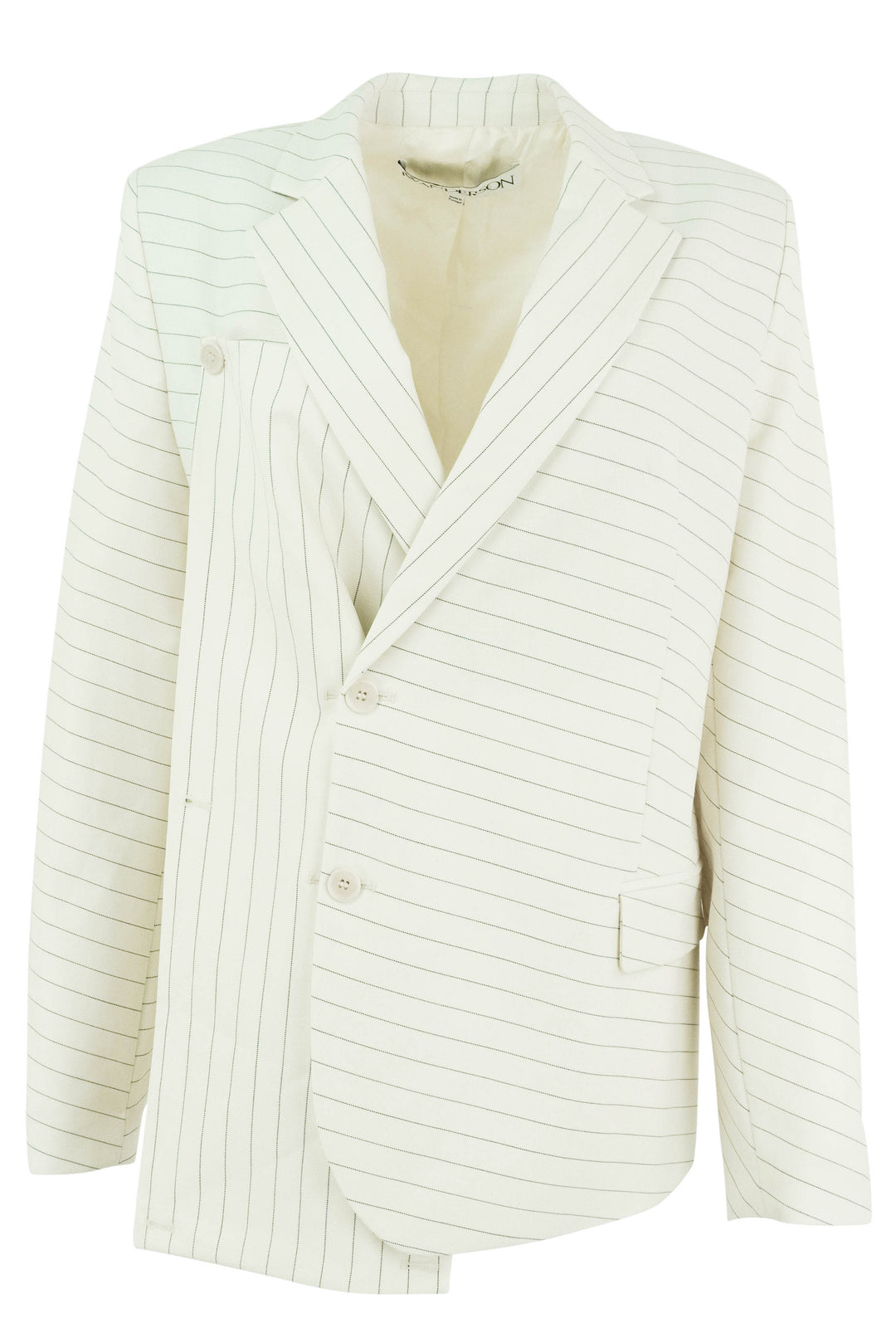 JW Anderson Striped Drill Blazer Cream and Navy - Discounts on JW Anderson at UAL