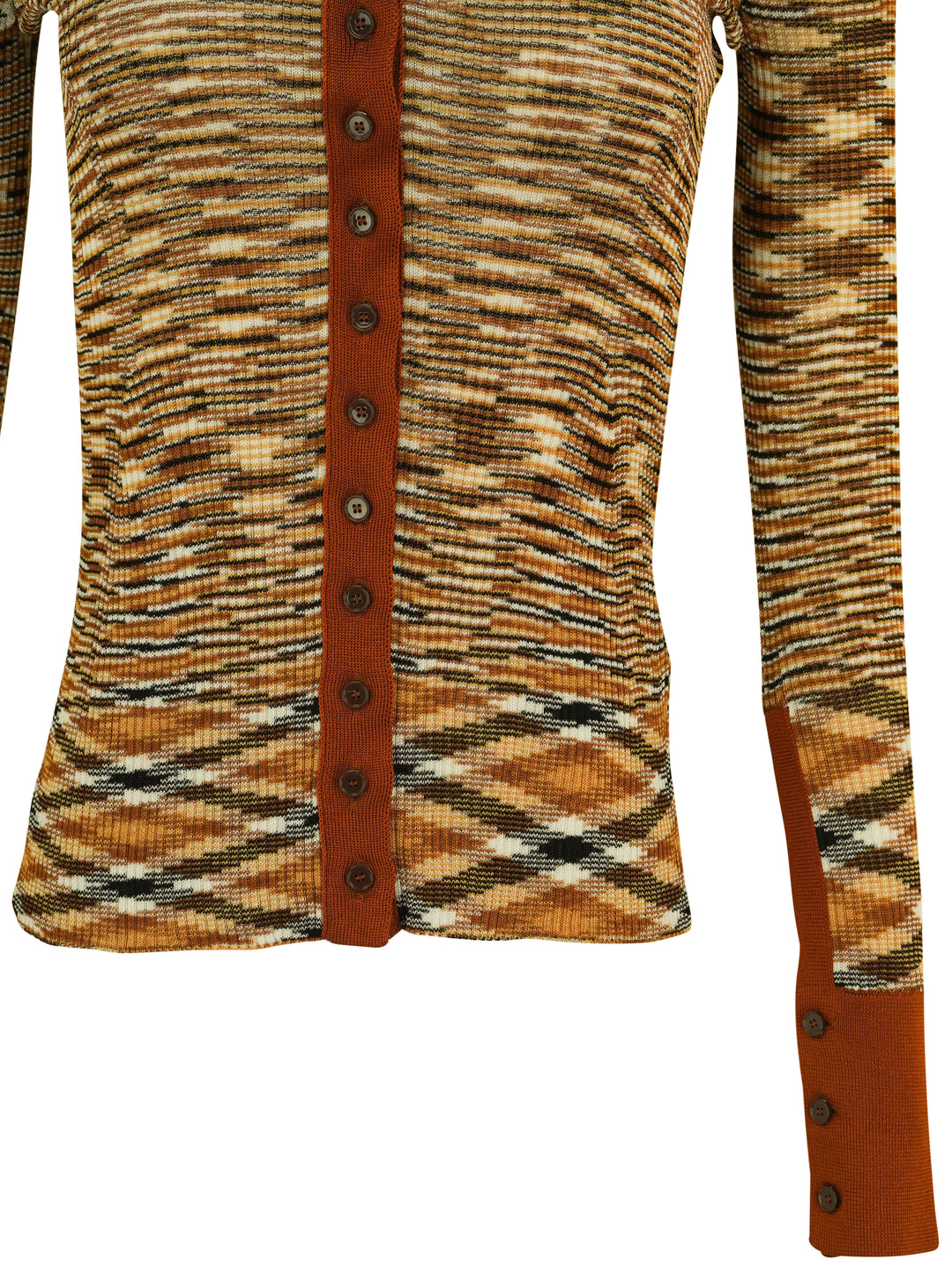 Missoni Knit Button Front Top in Rust - Discounts on Missoni at UAL