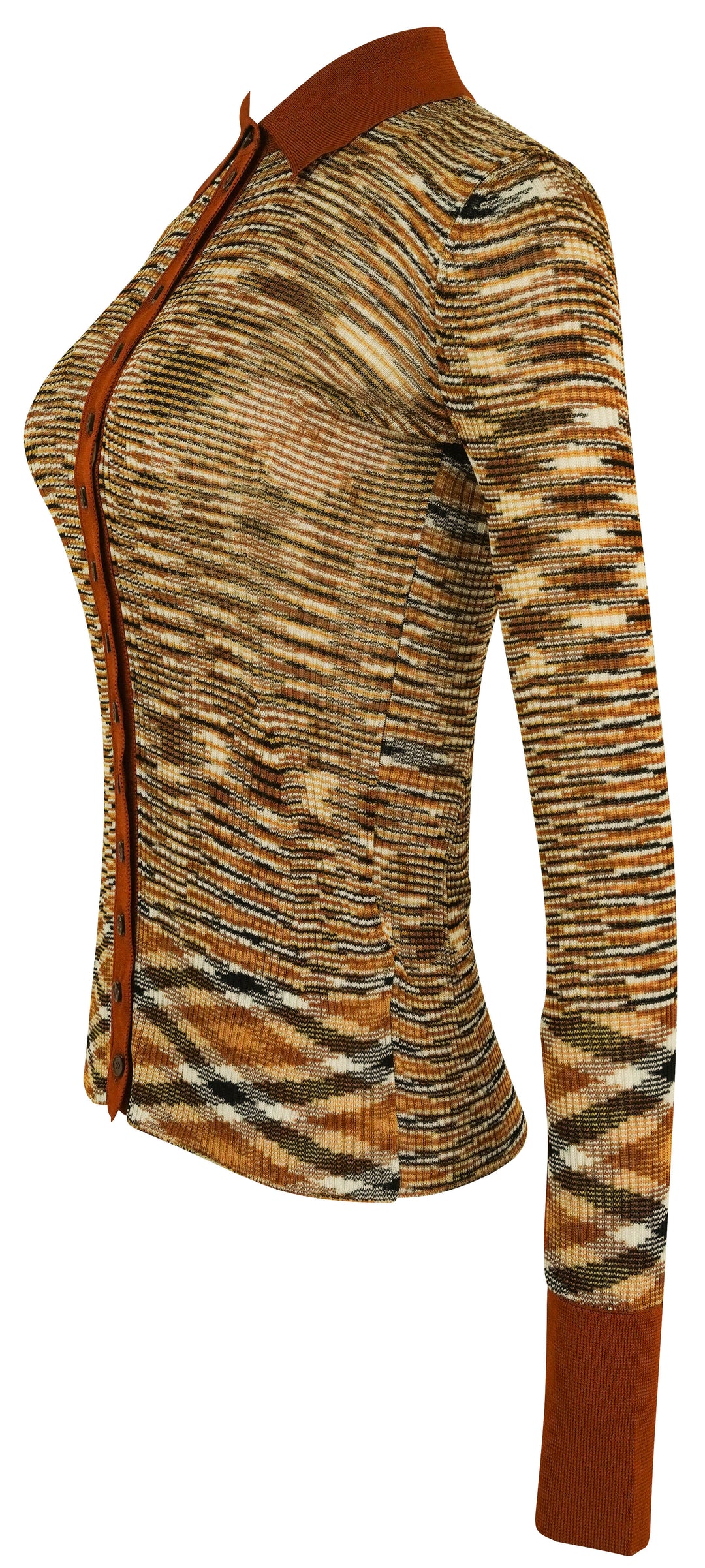 Missoni Knit Button Front Top in Rust - Discounts on Missoni at UAL