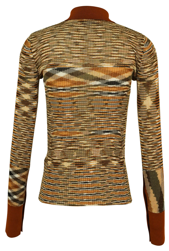 Missoni Knit Button Front Top in Rust - Discounts on Missoni at UAL