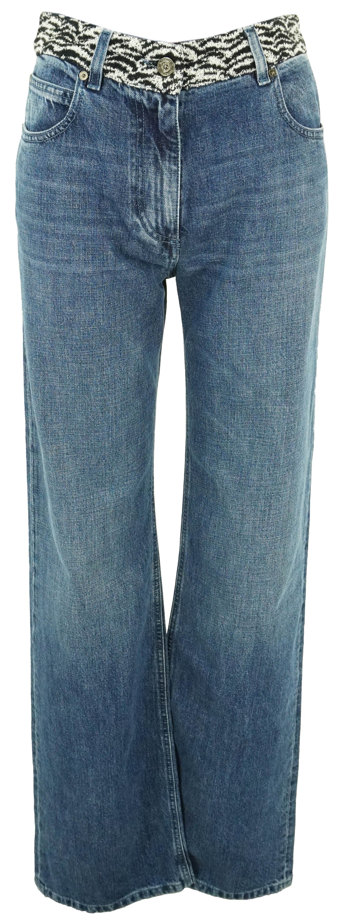 Missoni Knitted Waistband Denim in Blue - Discounts on Missoni at UAL