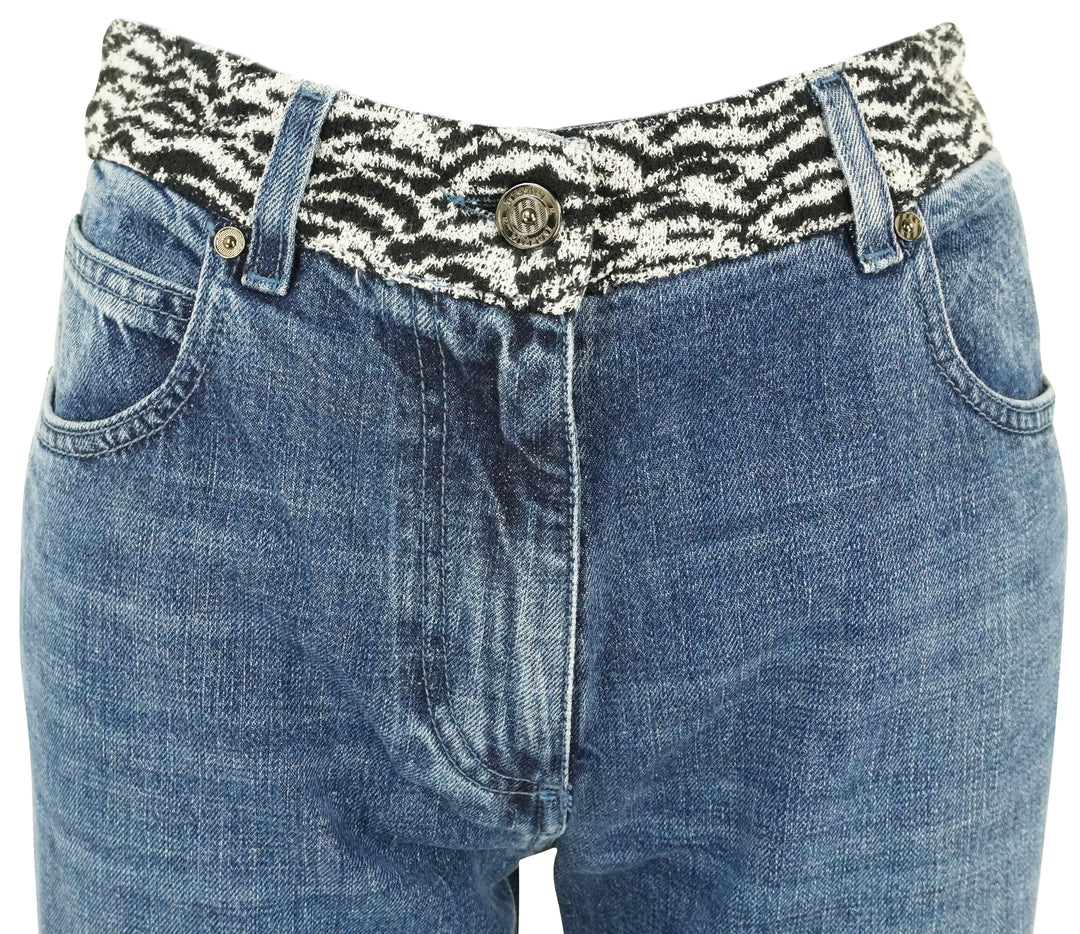 Missoni Knitted Waistband Denim in Blue - Discounts on Missoni at UAL