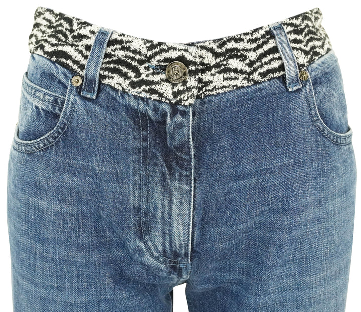 Missoni Knitted Waistband Denim in Blue - Discounts on Missoni at UAL