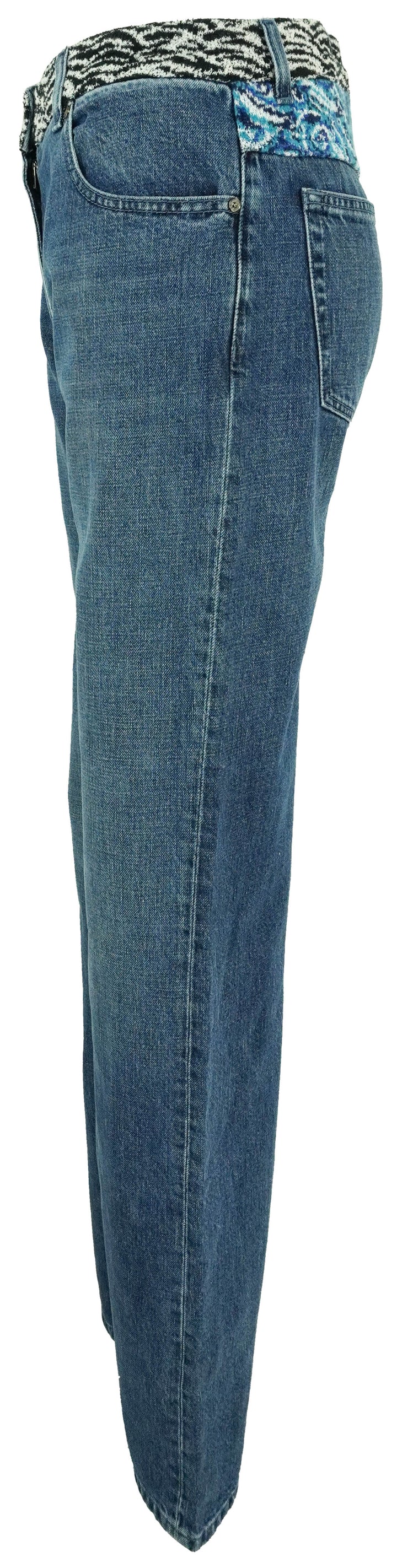 Missoni Knitted Waistband Denim in Blue - Discounts on Missoni at UAL