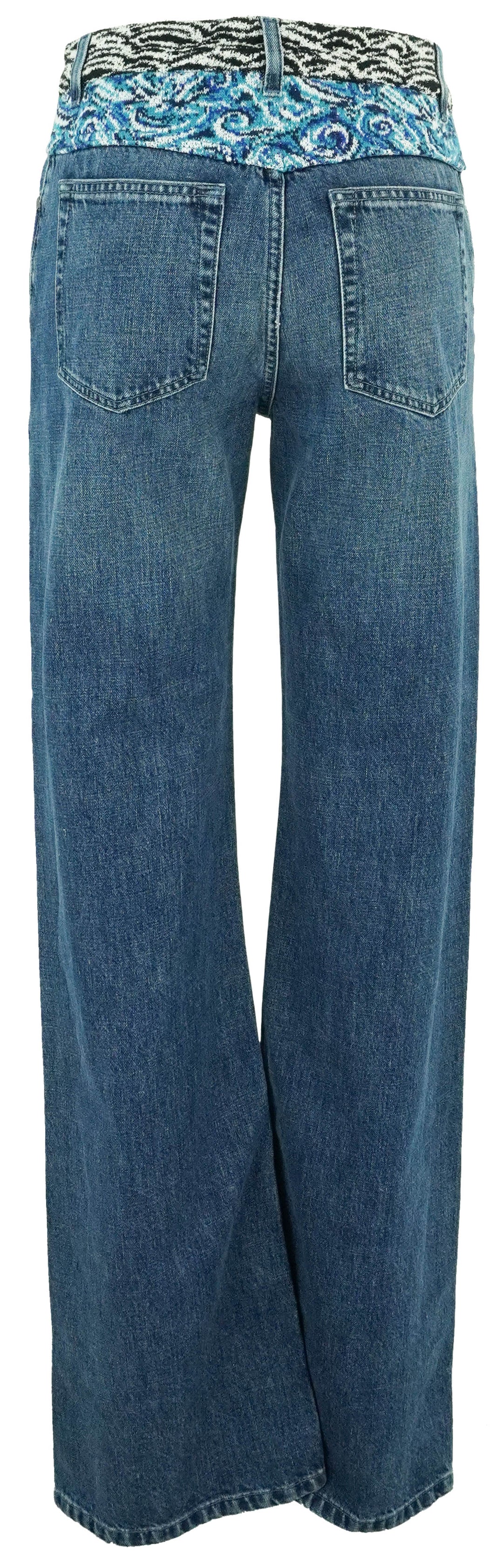 Missoni Knitted Waistband Denim in Blue - Discounts on Missoni at UAL