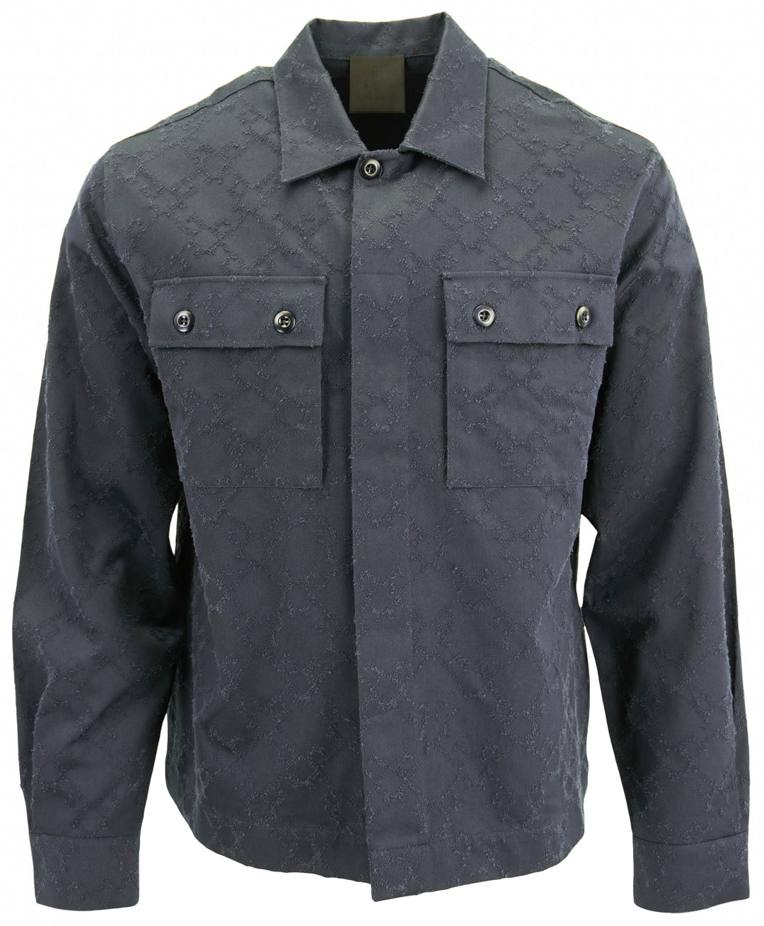 Givenchy Patchwork Army Shirt in Navy - Discounts on Givenchy at UAL