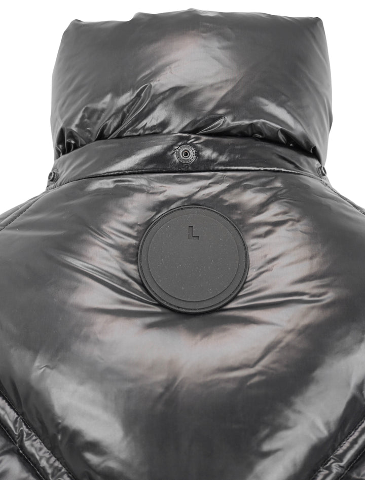 Luxton Puffer Trench Coat in Black