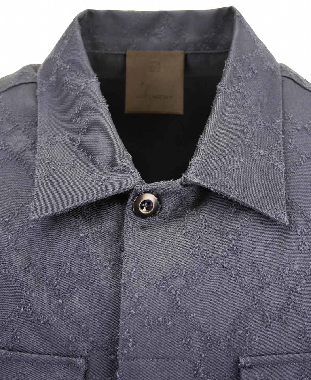 Givenchy Patchwork Army Shirt in Navy - Discounts on Givenchy at UAL