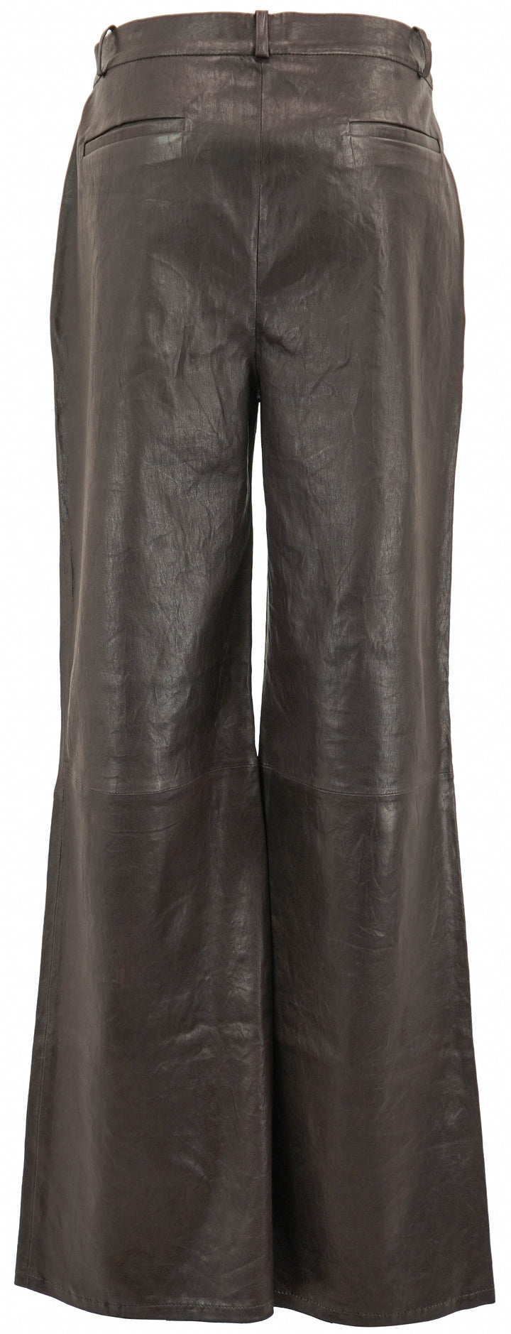 Frame Relaxed Leather Trousers in Chocolate Brown - Discounts on Frame at UAL
