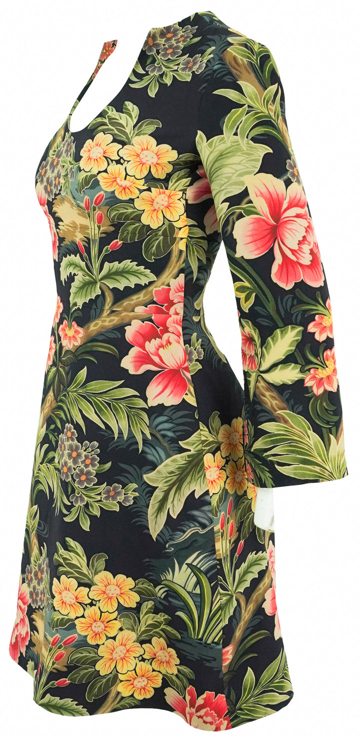 Etro Floral Print Dress in Navy - Discounts on Etro at UAL