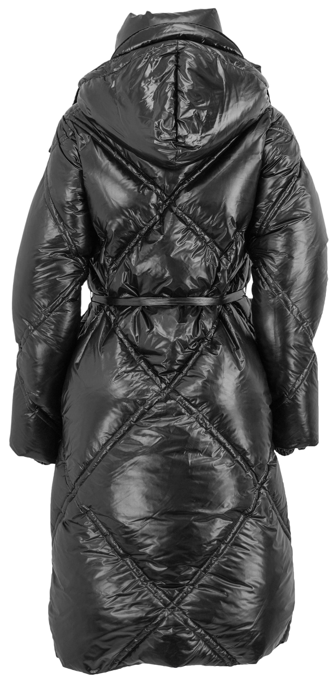 Luxton Puffer Trench Coat in Black