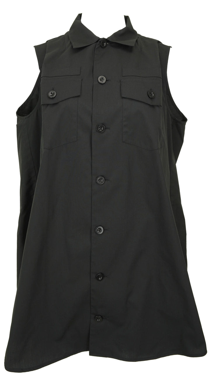 Sacai Sleeveless Mini Shirt Dress in Black - Discounts on Sacai at UAL