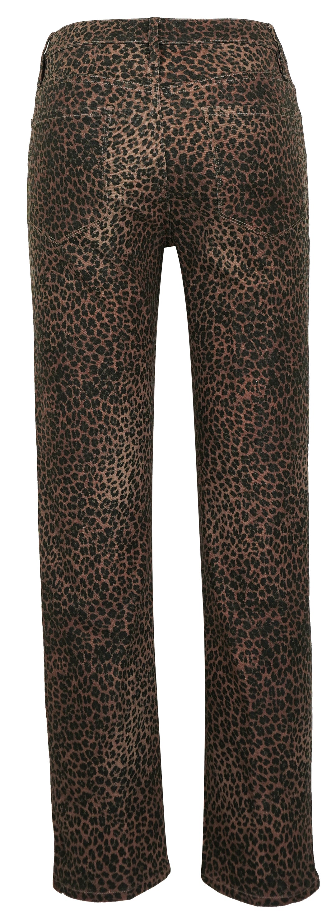 Frame Le Sylvie Coated Denim in Leopard Print