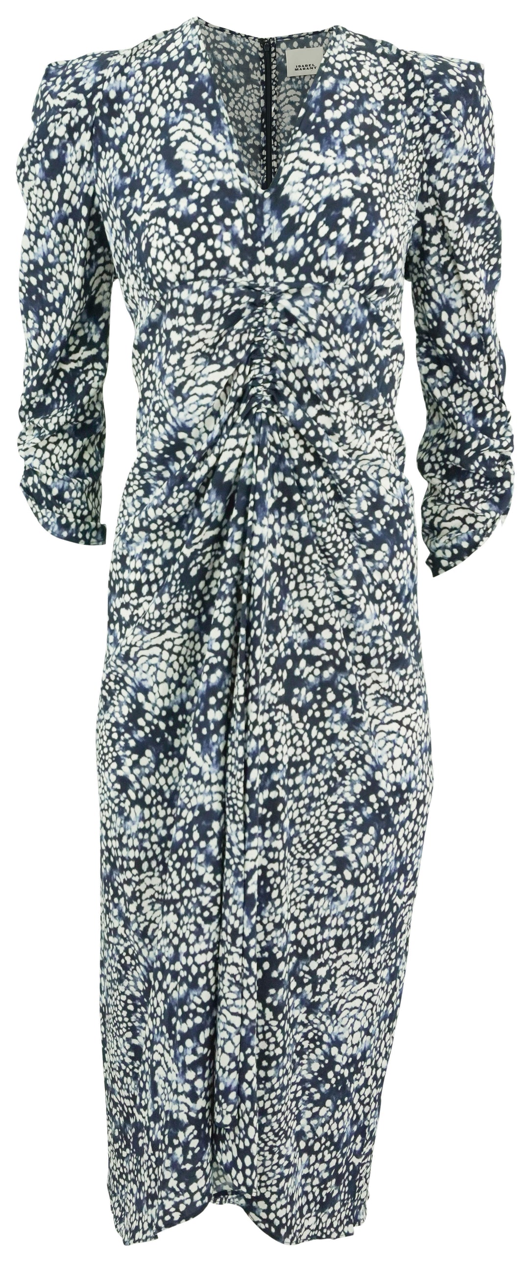 Isabel Marant Albini Dress in Midnight and White - Discounts on Isabel Marant at UAL