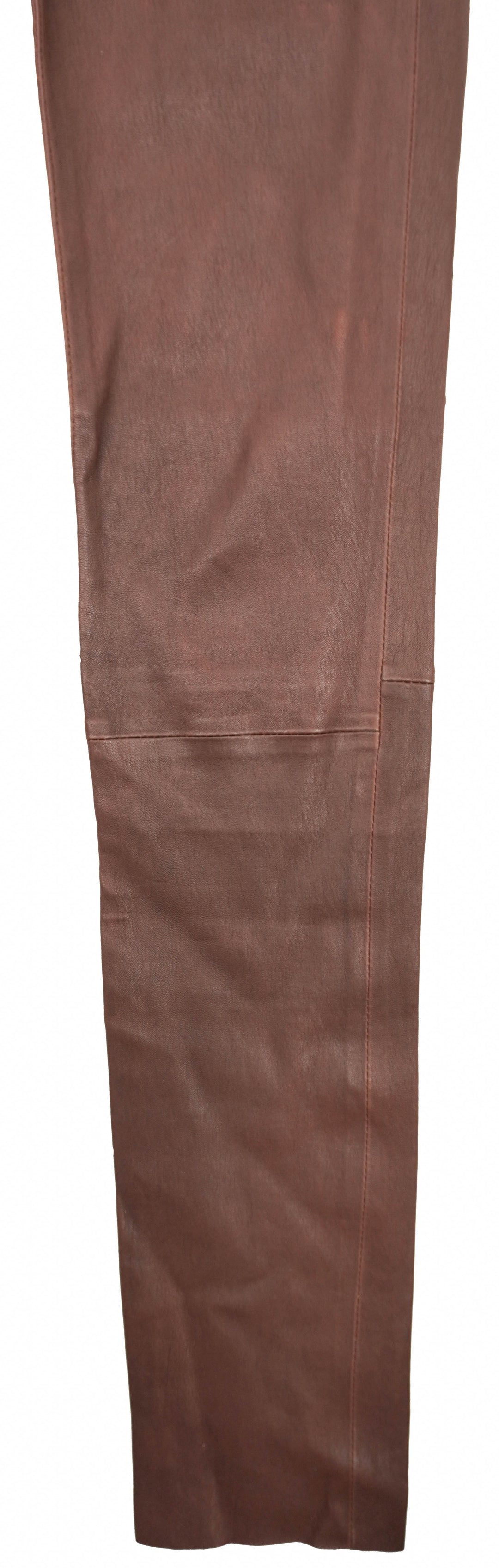 SPRWMN Leather Pants in Brown - Discounts on Nour Hammour at UAL