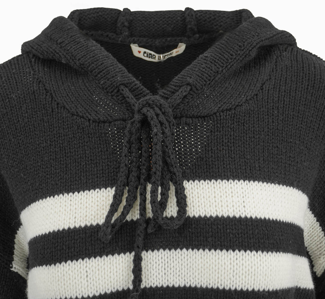 Ciao Lucia Tiago Hoodie in Black and White
