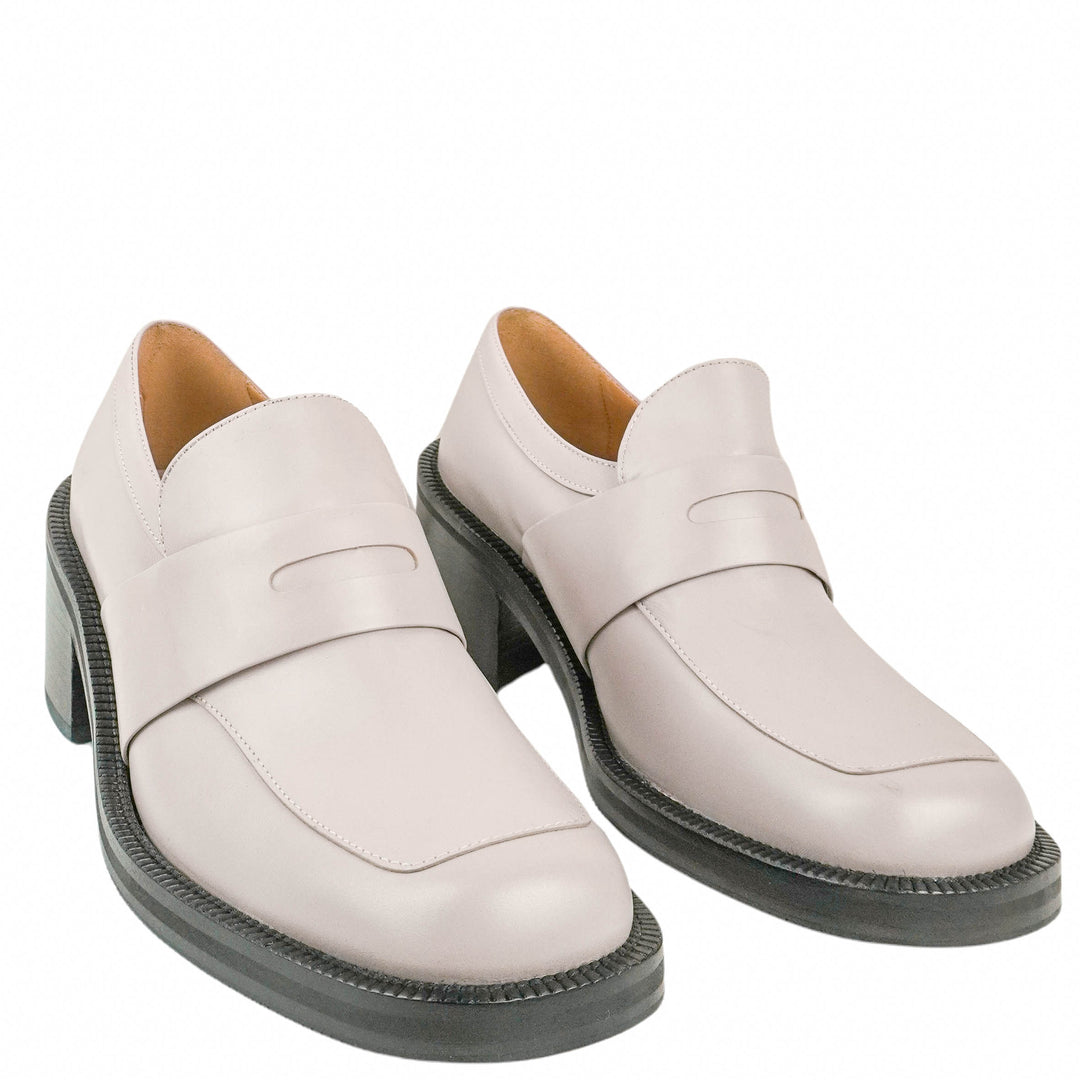 Dries Van Noten Heeled Penny Loafers in Grey - Discounts on Dries Van Noten at UAL
