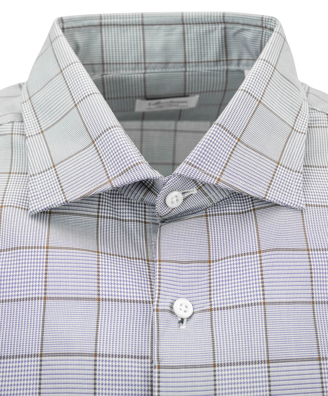 Stenströms Plaid Print Button Down in Navy and Brown