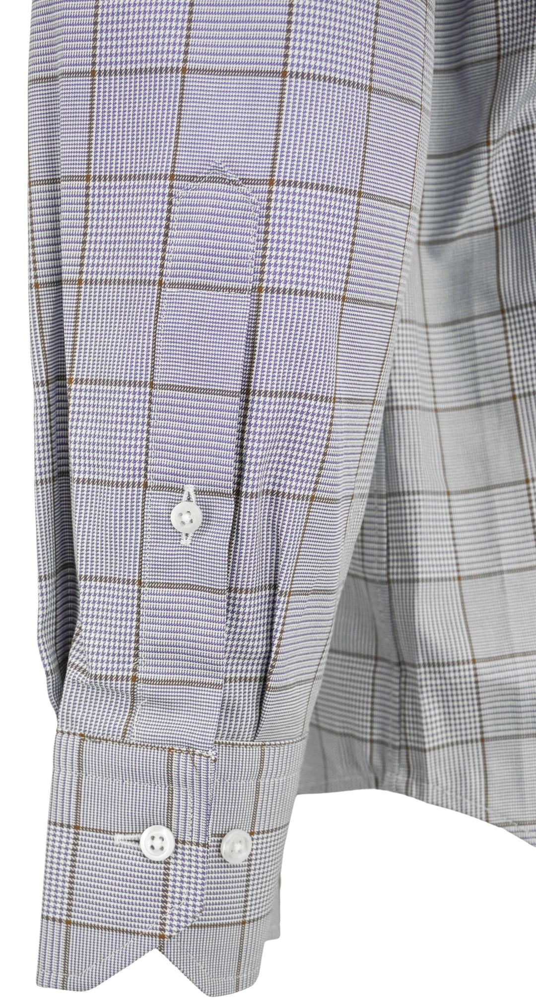 Stenströms Plaid Print Button Down in Navy and Brown
