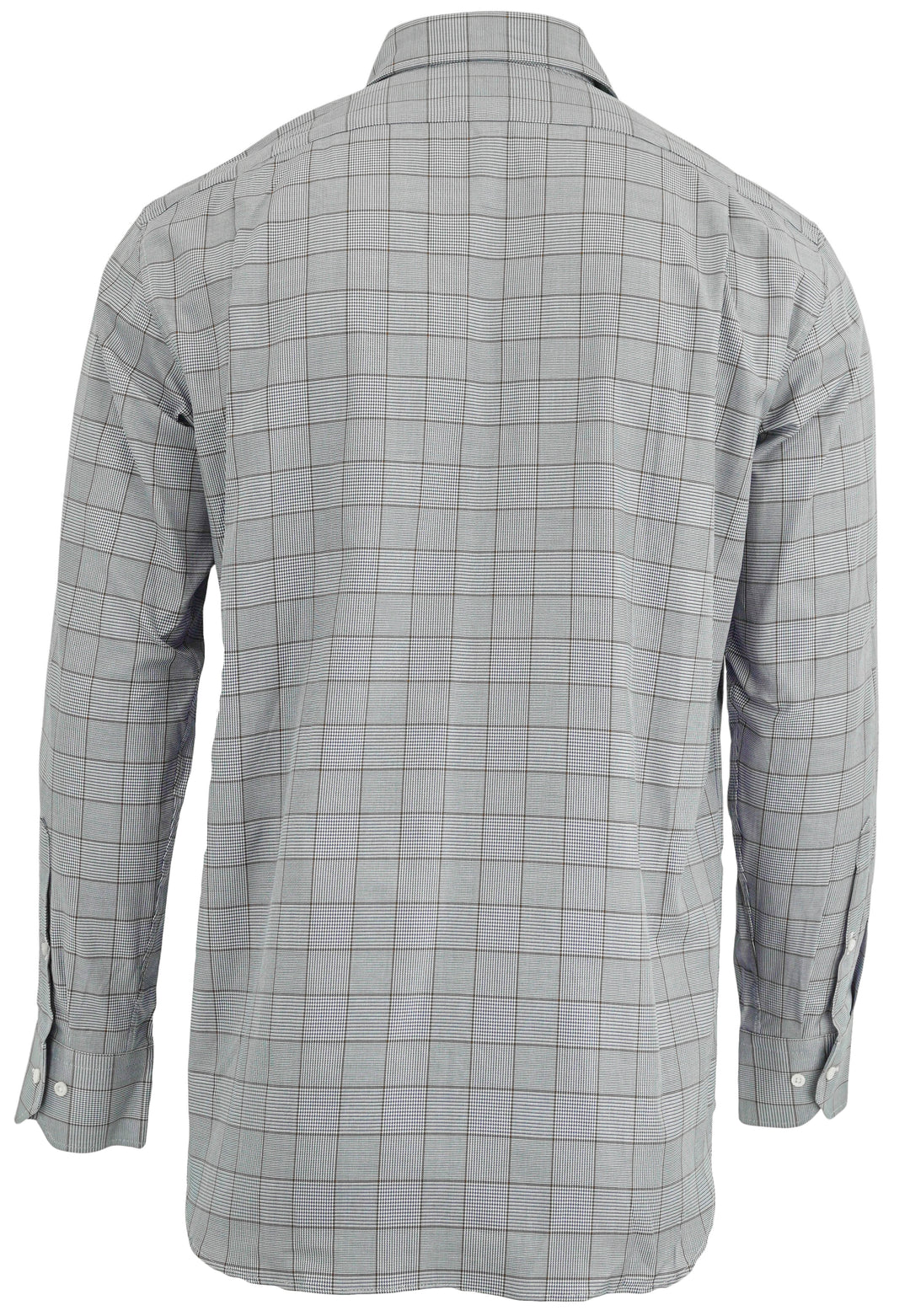 Stenströms Plaid Print Button Down in Navy and Brown