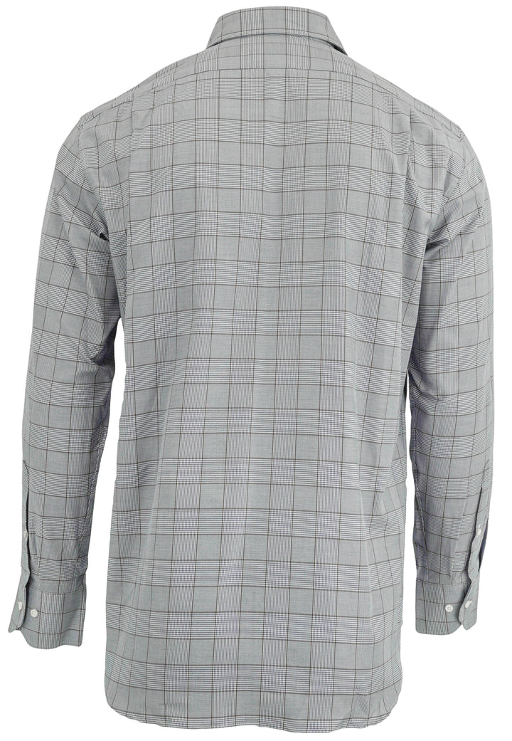 Stenströms Plaid Print Button Down in Navy and Brown