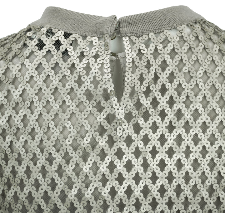 Fendi Sequined Embellished Dress in Grey - Discounts on Fendi at UAL