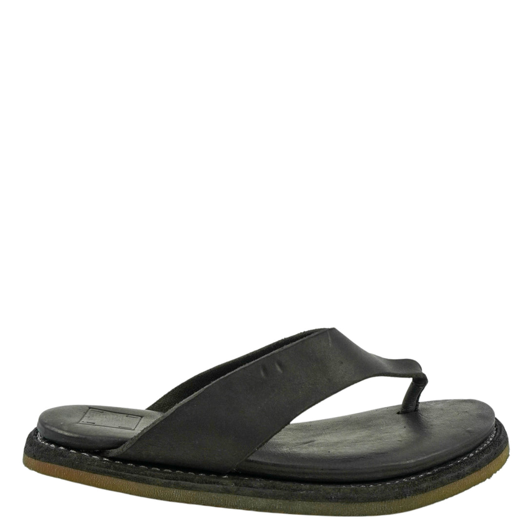 Guidi Leather Flip Flops in Black - Discounts on Guidi at UAL