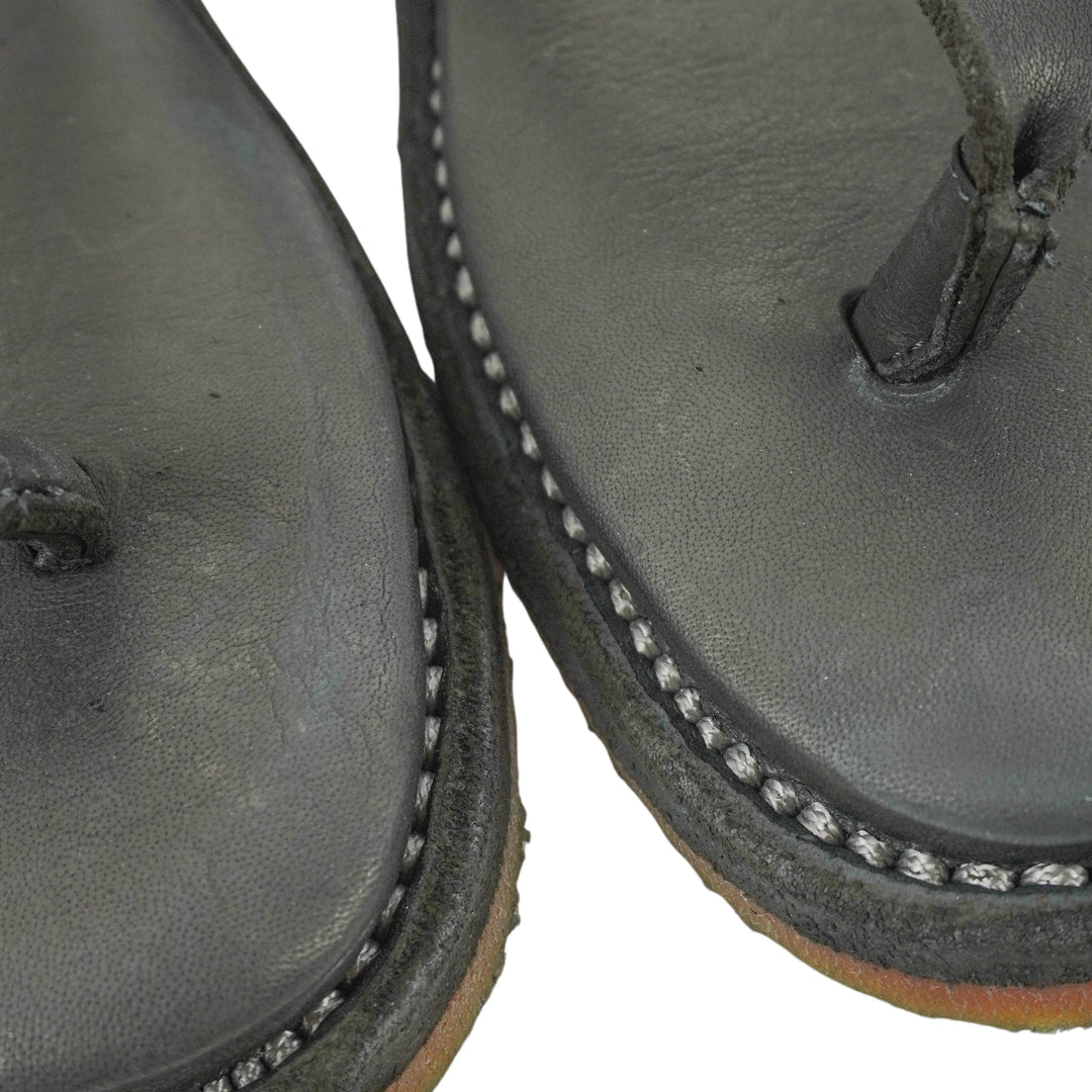 Guidi Leather Flip Flops in Black - Discounts on Guidi at UAL