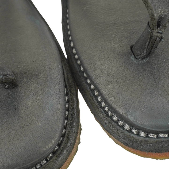 Guidi Leather Flip Flops in Black - Discounts on Guidi at UAL