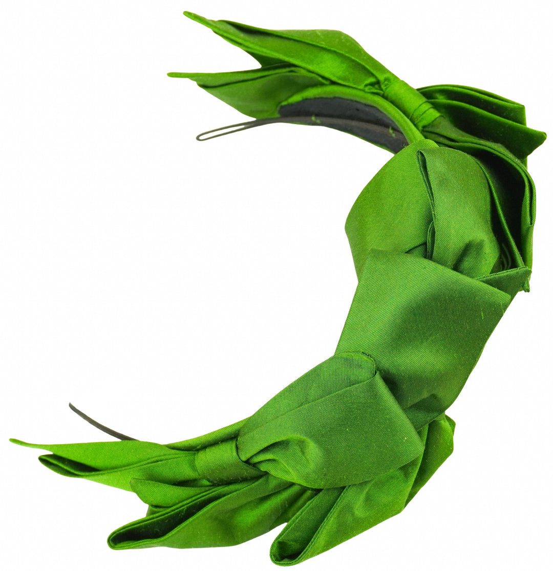 Rachel Trevor Morgan Silk Bow Headband in Green - Discounts on Rachel Trevor Morgan at UAL