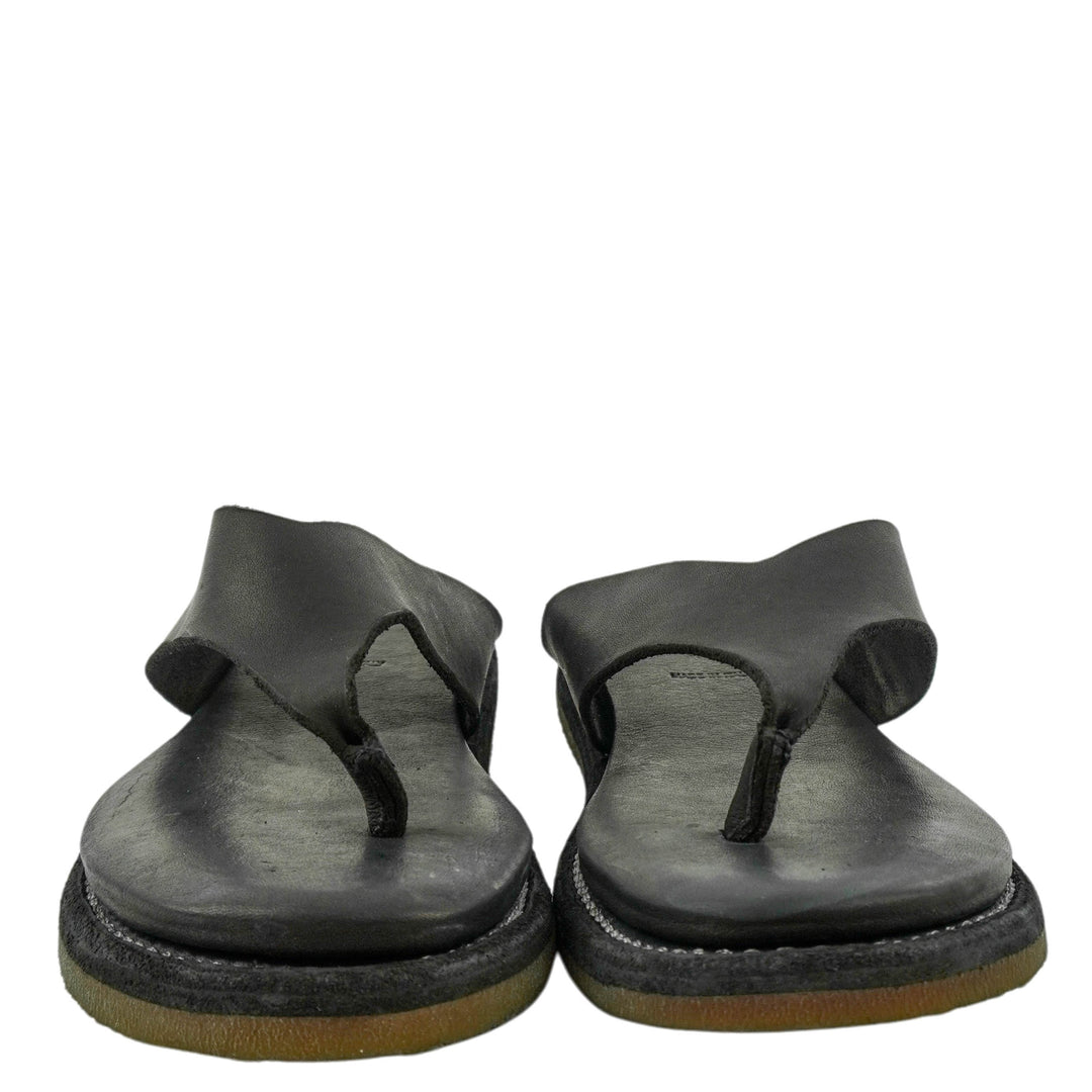 Guidi Leather Flip Flops in Black - Discounts on Guidi at UAL